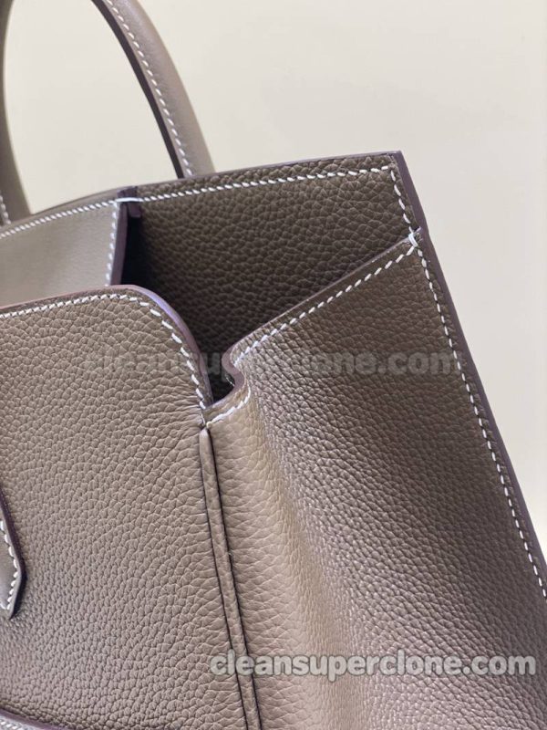 Handbag bag replica details and pricing gray Hermes cowhide women 5