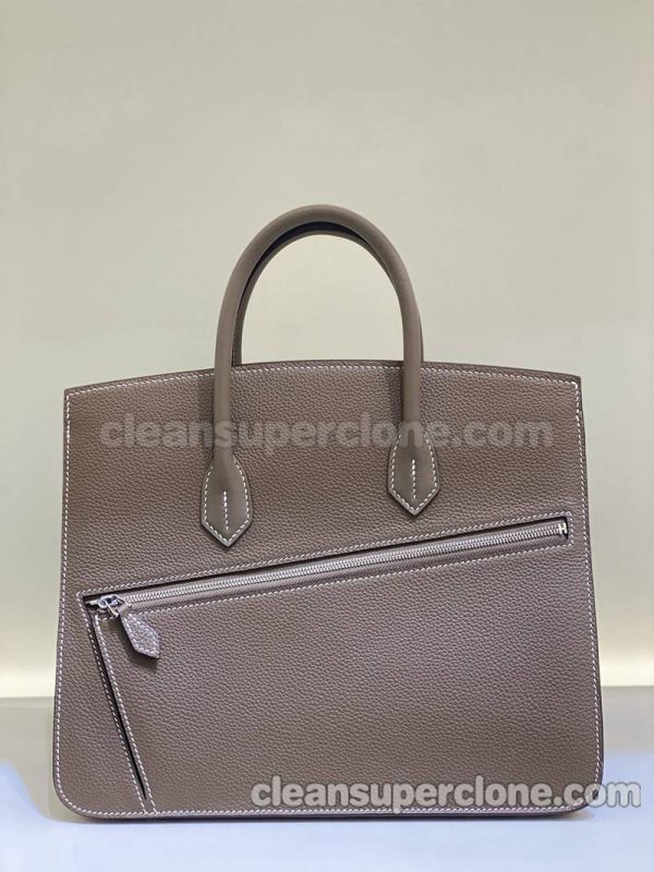 Handbag bag replica details and pricing gray Hermes cowhide women 9