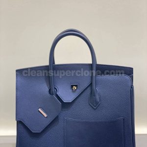 cowhide bag 1:1 Copy description and price blue Hermes Handbag women