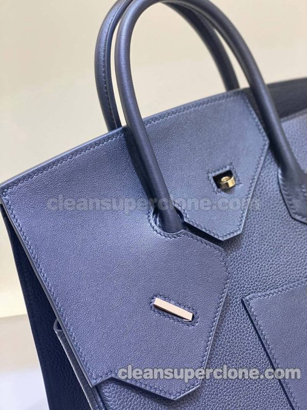 cowhide bag 1:1 Copy description and price blue Hermes Handbag women 2