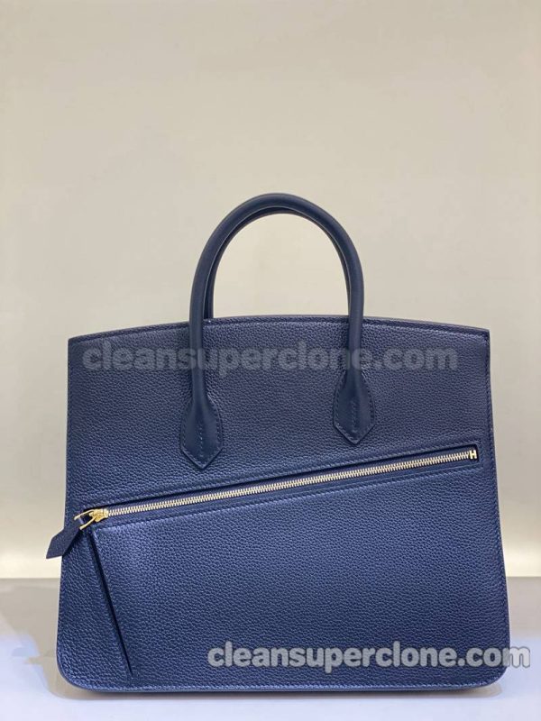 cowhide bag 1:1 Copy description and price blue Hermes Handbag women 6