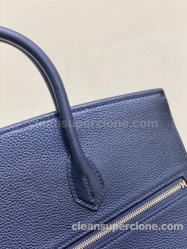 cowhide bag 1:1 Copy description and price blue Hermes Handbag women 9