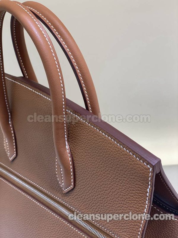 Hermes bag Super Clone picture and price brown Handbag cowhide women 2