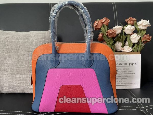 Handbag bag replica details and pricing Rainbow Hermes cowhide women 6