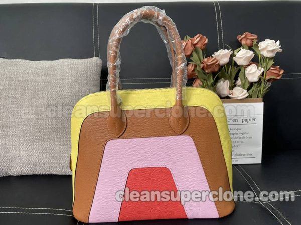 Handbag bag replica details and pricing Rainbow Hermes cowhide women 7