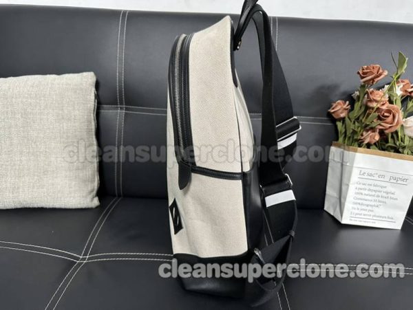 Canvas bag 1:1 Copy description and price black and white Hermes backpack men 2