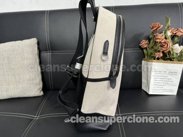 Canvas bag 1:1 Copy description and price black and white Hermes backpack men 4