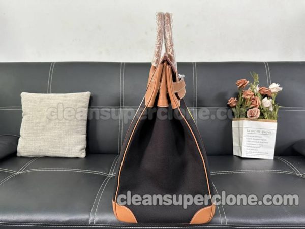 cowhide bag 1:1 Copy description and price Black and Golden Brown Hermes Handbag women 4