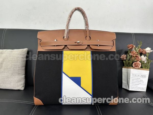 cowhide bag 1:1 Copy description and price Black and Golden Brown Hermes Handbag women 11