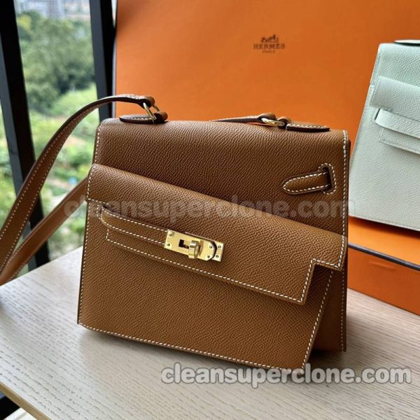 Hermes bag Super Clone picture and price Gold brown Shoulder cowhide women 2