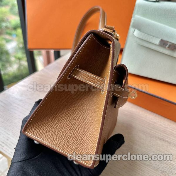 Hermes bag Super Clone picture and price Gold brown Shoulder cowhide women 4