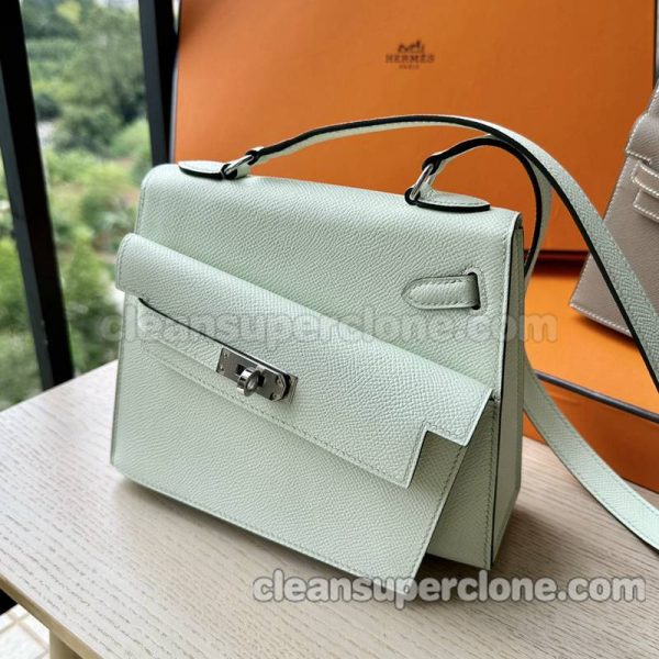 Shoulder bag replica details and pricing Bubble green Hermes cowhide women 2