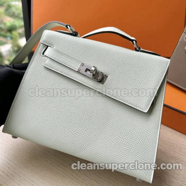 Shoulder bag replica details and pricing Bubble green Hermes cowhide women 7