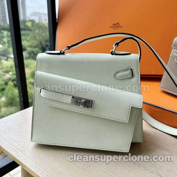 Shoulder bag replica details and pricing Bubble green Hermes cowhide women 9