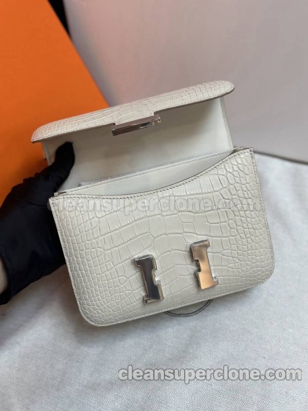 cowhide bag 1:1 Copy description and price Glacier white Hermes Shoulder Crossbody women 7