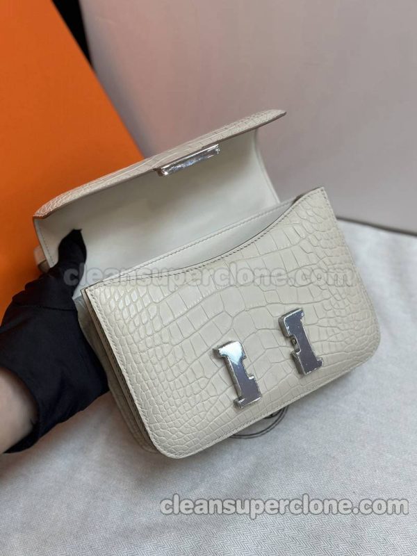 cowhide bag 1:1 Copy description and price Glacier white Hermes Shoulder Crossbody women 8