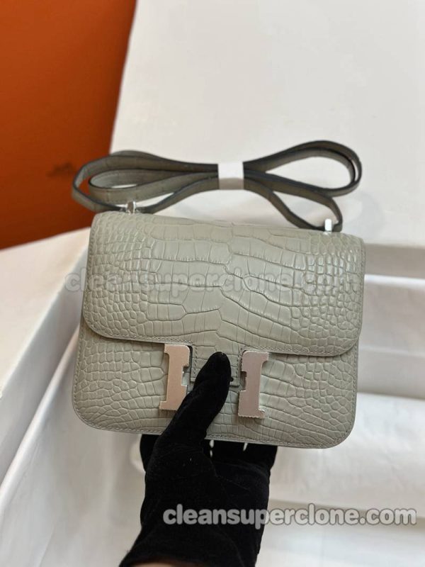 Hermes bag Super Clone picture and price Pearl grey Shoulder Crossbody cowhide women