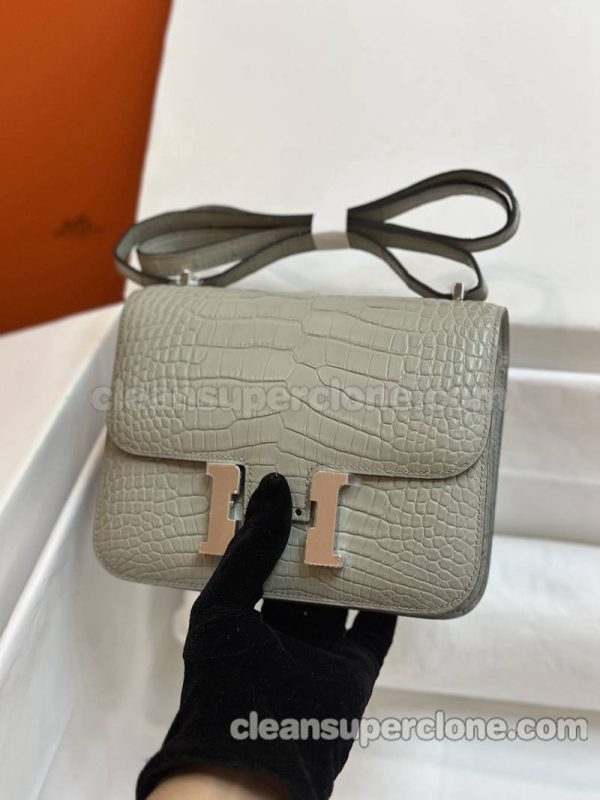 Hermes bag Super Clone picture and price Pearl grey Shoulder Crossbody cowhide women 2