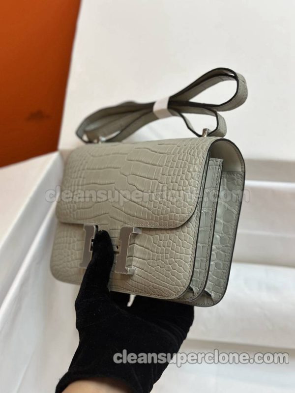 Hermes bag Super Clone picture and price Pearl grey Shoulder Crossbody cowhide women 3