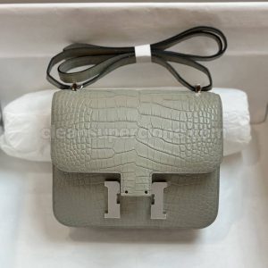 Hermes bag Super Clone picture and price Pearl grey Shoulder Crossbody cowhide women 5