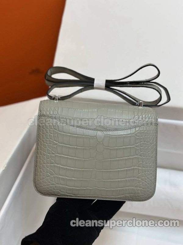 Hermes bag Super Clone picture and price Pearl grey Shoulder Crossbody cowhide women 6