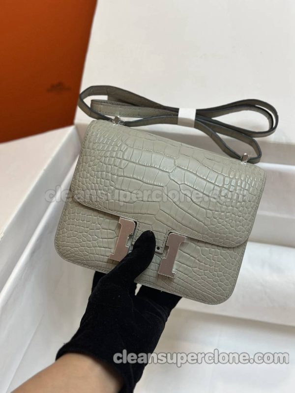 Hermes bag Super Clone picture and price Pearl grey Shoulder Crossbody cowhide women 7