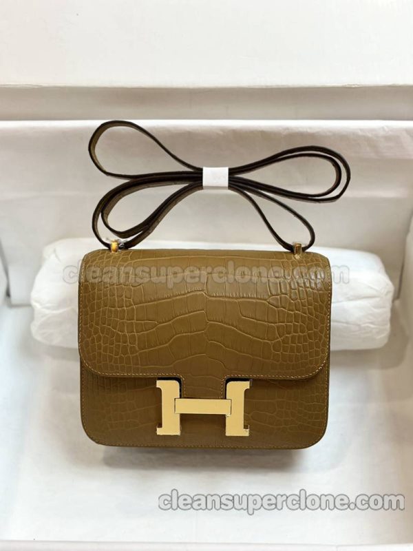 Shoulder bag replica details and pricing brown Hermes Crossbody cowhide women