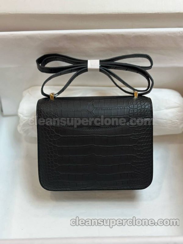 cowhide bag 1:1 Copy description and price Black Hermes Shoulder Crossbody women 3