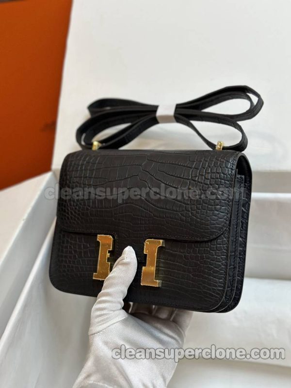 cowhide bag 1:1 Copy description and price Black Hermes Shoulder Crossbody women 5