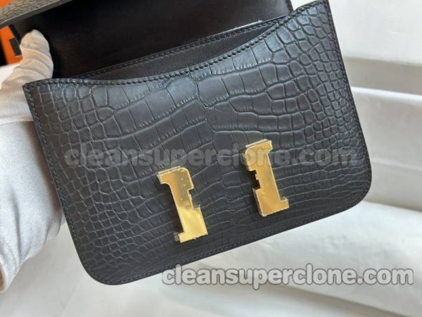 cowhide bag 1:1 Copy description and price Black Hermes Shoulder Crossbody women 8