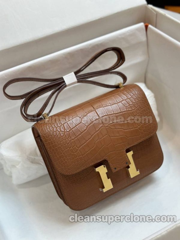 Hermes bag Super Clone picture and price Gold brown Shoulder Crossbody cowhide women 2