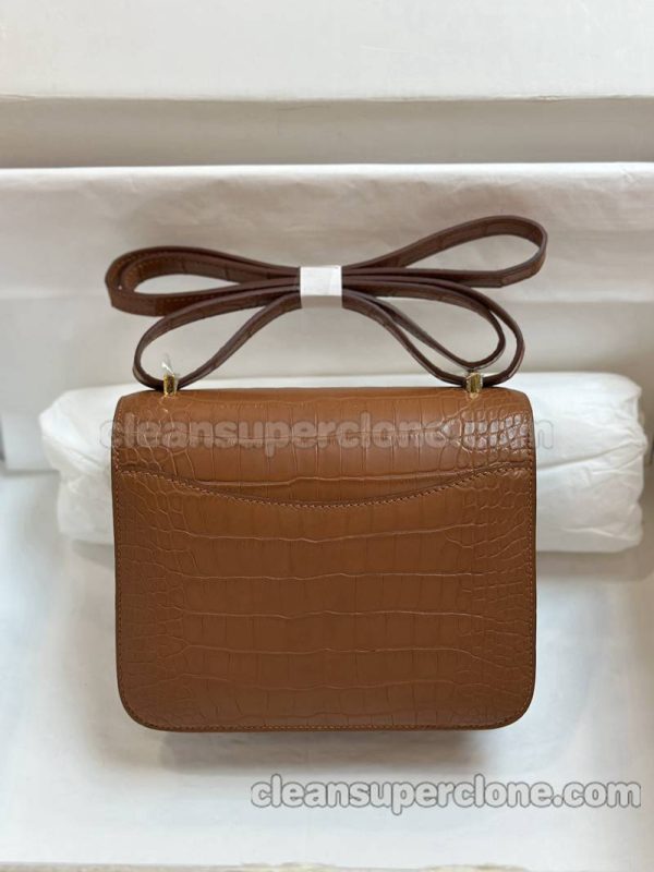 Hermes bag Super Clone picture and price Gold brown Shoulder Crossbody cowhide women 3