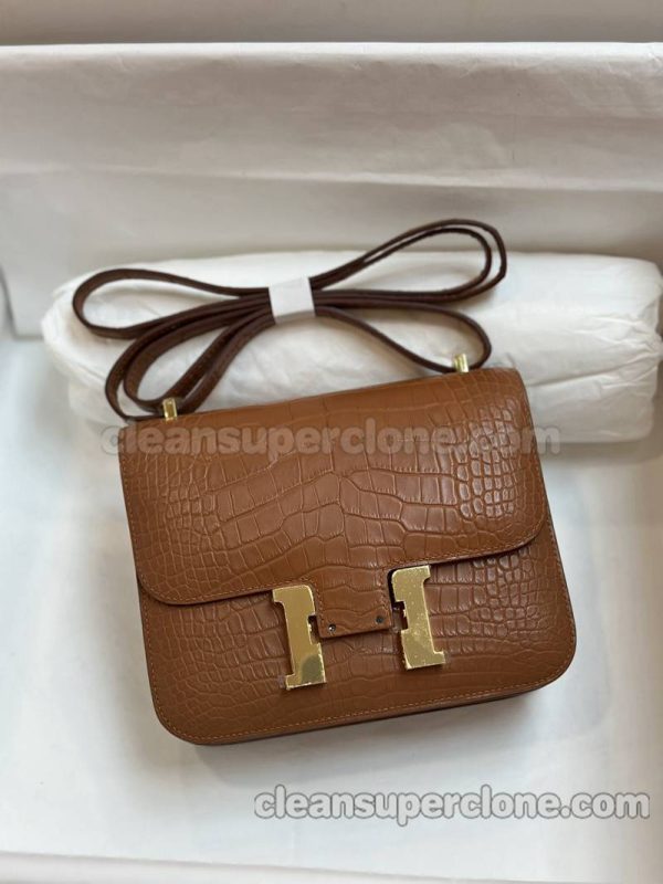 Hermes bag Super Clone picture and price Gold brown Shoulder Crossbody cowhide women 4