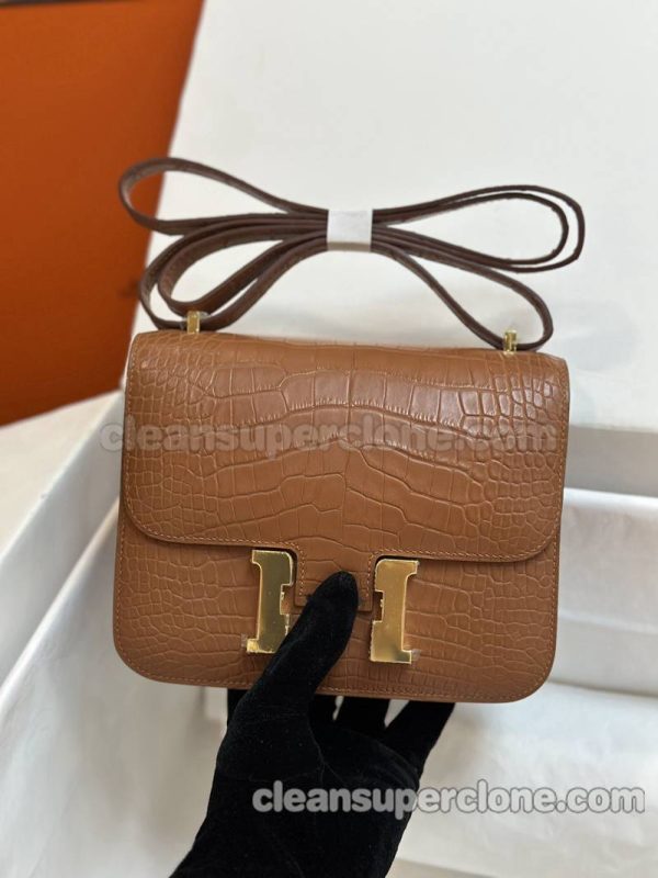 Hermes bag Super Clone picture and price Gold brown Shoulder Crossbody cowhide women 5