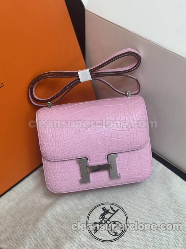 Shoulder bag replica details and pricing sakura pink Hermes Crossbody cowhide women