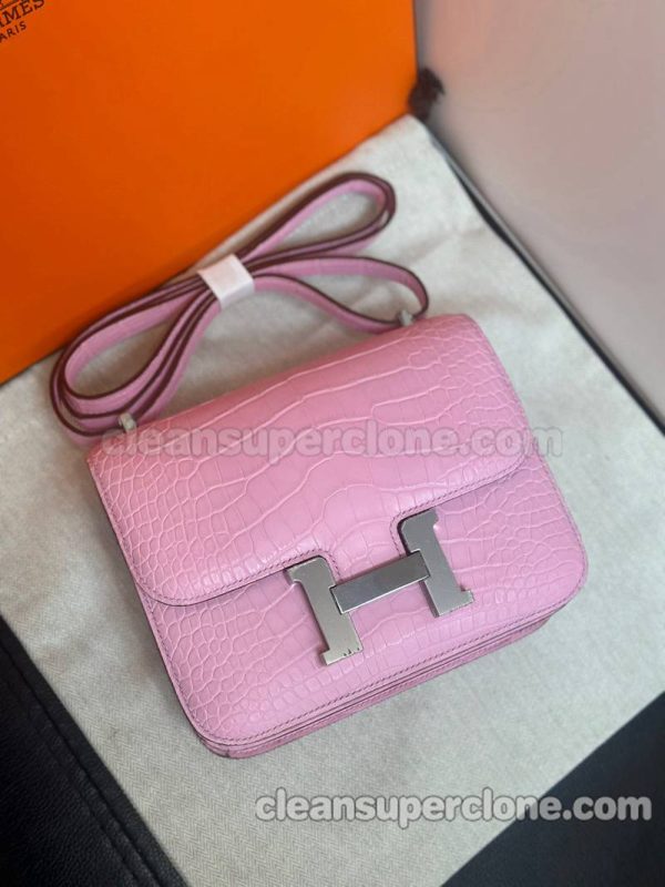 Shoulder bag replica details and pricing sakura pink Hermes Crossbody cowhide women 5