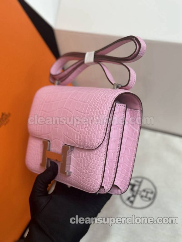 Shoulder bag replica details and pricing sakura pink Hermes Crossbody cowhide women 7