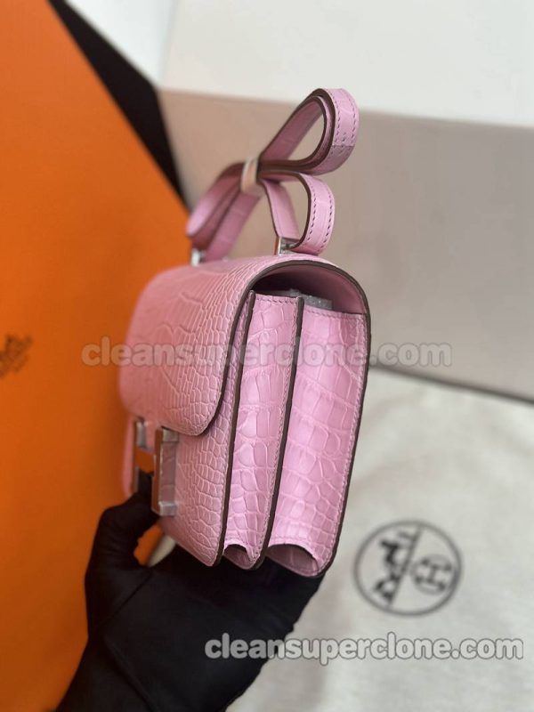 Shoulder bag replica details and pricing sakura pink Hermes Crossbody cowhide women 8