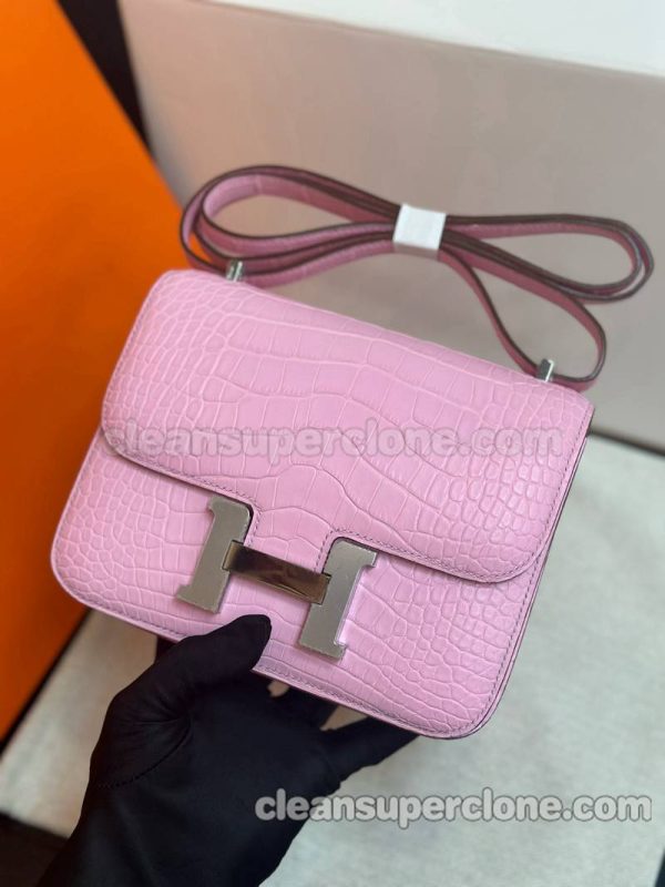 Shoulder bag replica details and pricing sakura pink Hermes Crossbody cowhide women 9