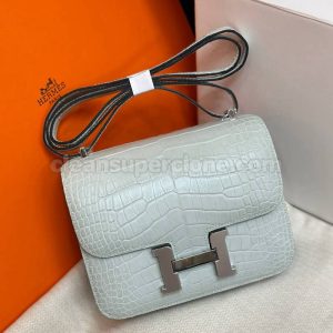 Shoulder bag replica details and pricing Crystal grey Hermes Crossbody Alligator women