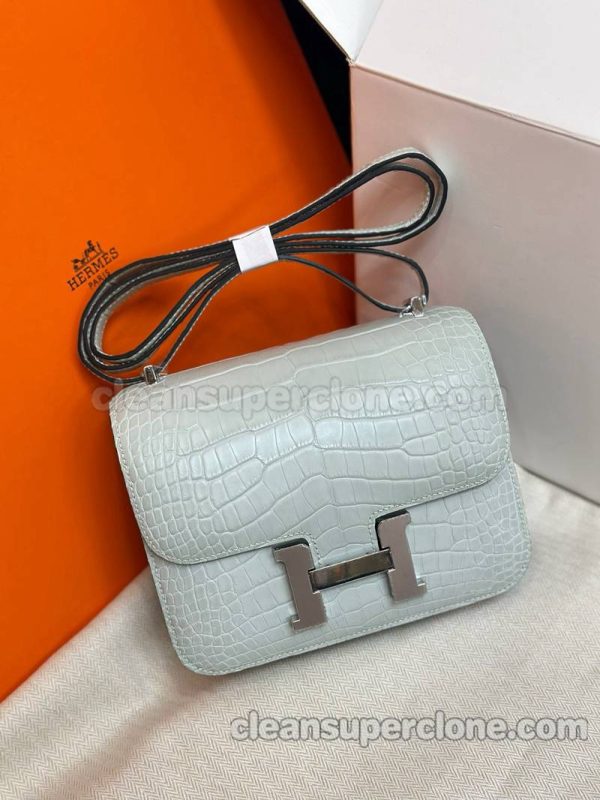 Shoulder bag replica details and pricing Crystal grey Hermes Crossbody Alligator women