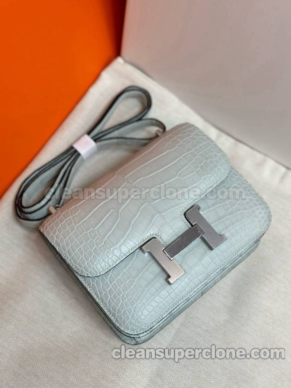 Shoulder bag replica details and pricing Crystal grey Hermes Crossbody Alligator women 3