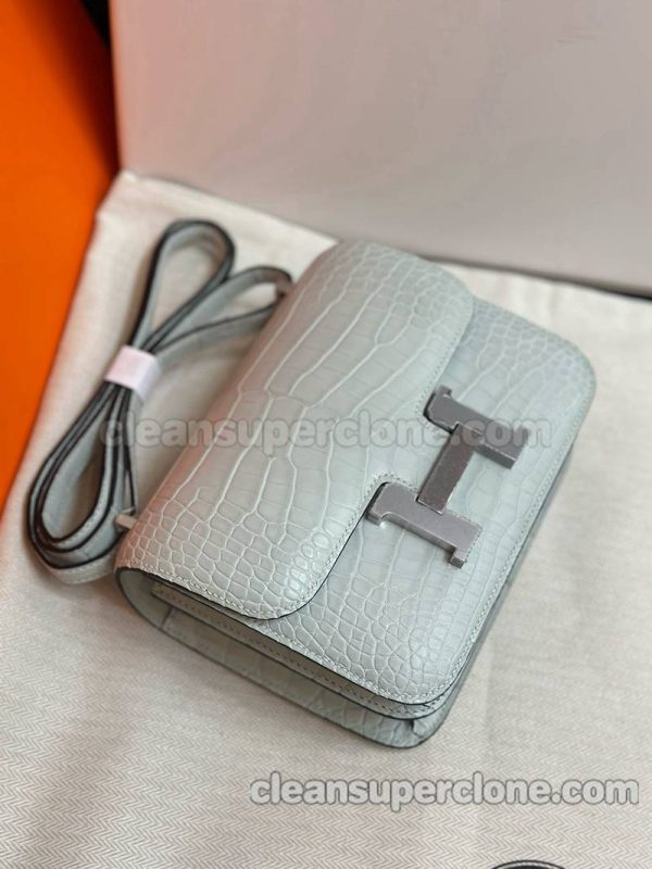 Shoulder bag replica details and pricing Crystal grey Hermes Crossbody Alligator women 4