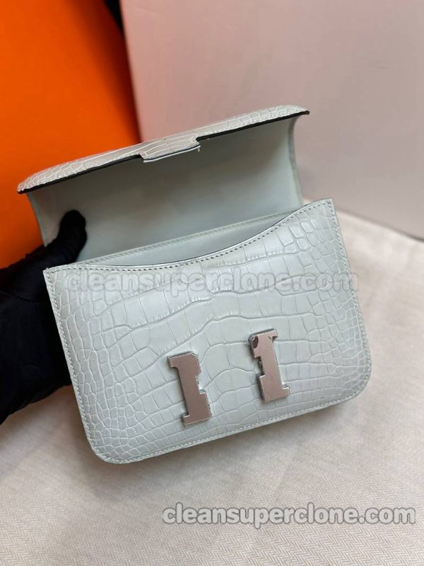 Shoulder bag replica details and pricing Crystal grey Hermes Crossbody Alligator women 5