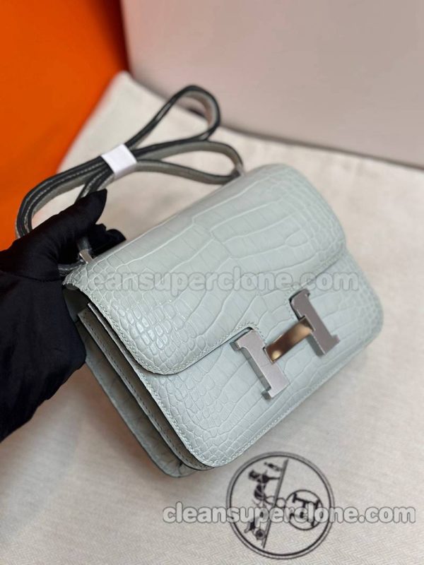 Shoulder bag replica details and pricing Crystal grey Hermes Crossbody Alligator women 7