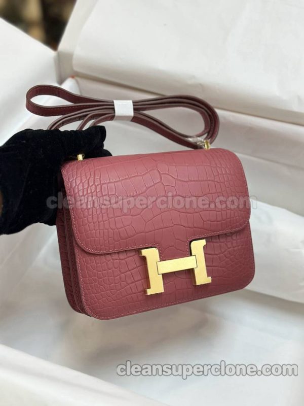 Alligator bag 1:1 Copy description and price Rose Hermes Shoulder Crossbody women 3