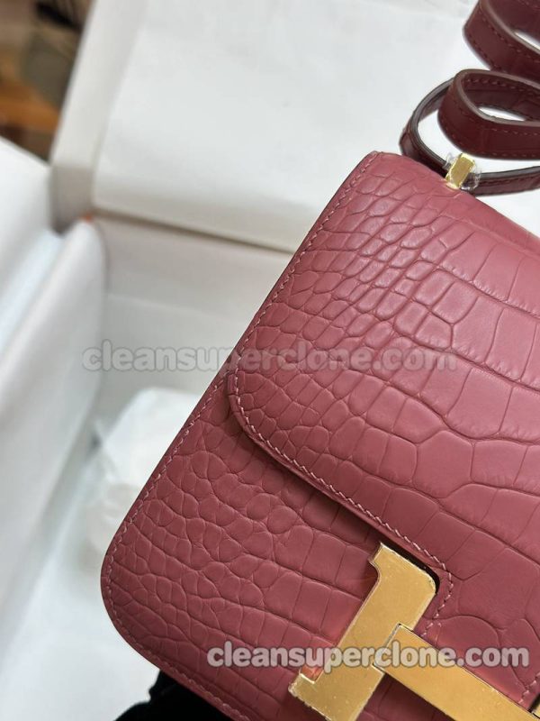 Alligator bag 1:1 Copy description and price Rose Hermes Shoulder Crossbody women 10