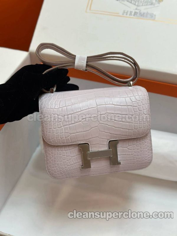 Hermes bag Super Clone picture and price Dream pink purpl Shoulder Crossbody Alligator women