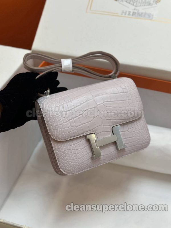 Hermes bag Super Clone picture and price Dream pink purpl Shoulder Crossbody Alligator women 2