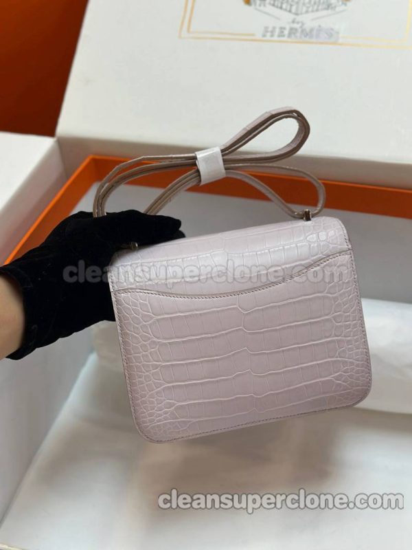 Hermes bag Super Clone picture and price Dream pink purpl Shoulder Crossbody Alligator women 4